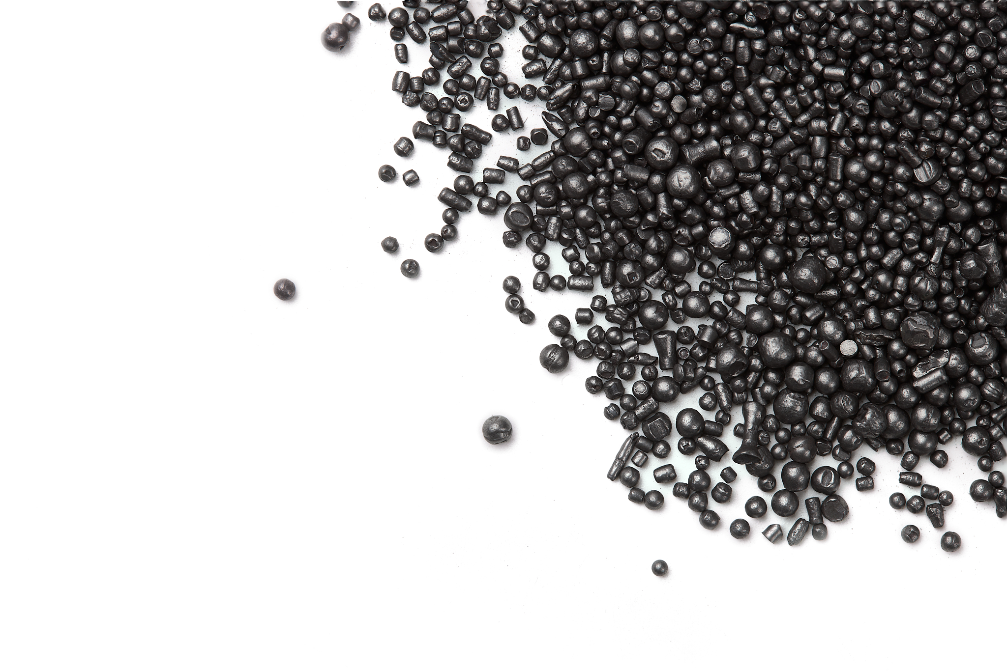 Ballast staal korrels, voorverpakt polypropyleen